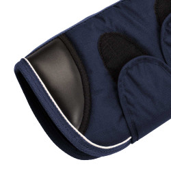 Set di stinchiere da trasporto e proteggi-coda Equestro con patch in gomma Marina Blu marino