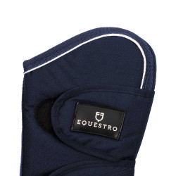 Set di stinchiere da trasporto e proteggi-coda Equestro con patch in gomma Marina Blu marino