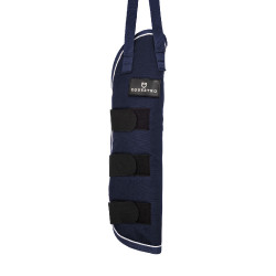 Set di stinchiere da trasporto e proteggi-coda Equestro con patch in gomma Marina Blu marino