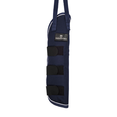 Set di stinchiere da trasporto e proteggi-coda Equestro con patch in gomma Marina Blu marino