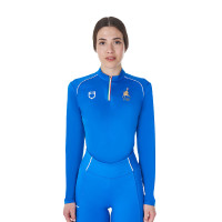 Sottostrato da allenamento da donna Equestro x FISE Blu di Savoia