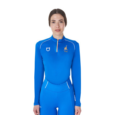 Sottostrato da allenamento da donna Equestro x FISE Blu di Savoia