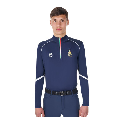 Sottostrato da allenamento uomo Equestro x FISE Blazer marine Blu marino