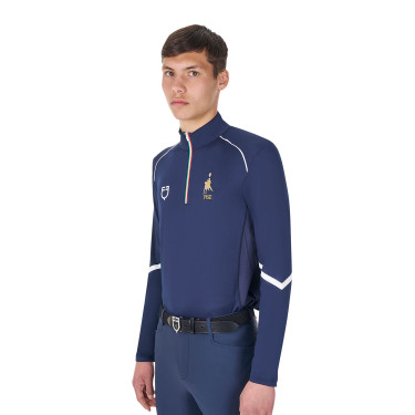 Sottostrato da allenamento uomo Equestro x FISE Blazer marine Blu marino