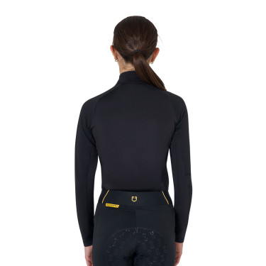 Sottostrato unisex per bambini Equestro in tessuto tecnico Nero / nero