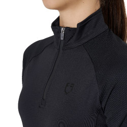 Sottostrato unisex per bambini Equestro in tessuto tecnico Nero / nero