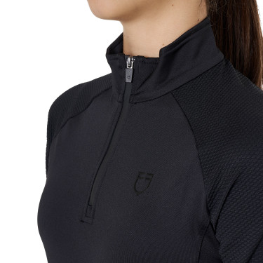 Sottostrato unisex per bambini Equestro in tessuto tecnico Nero / nero