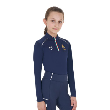 Sottogiacca unisex per bambini Equestro x FISE Blazer marine Blu marino