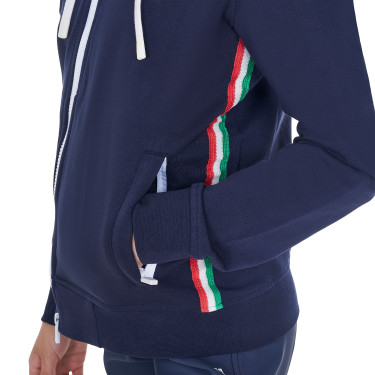 Felpa con cappuccio unisex da bambino in pile Equestro x FISE Blazer marine Blu marino