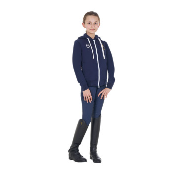 Felpa con cappuccio unisex da bambino in pile Equestro x FISE Blazer marine Blu marino