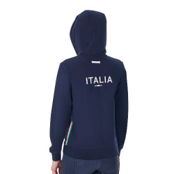 Felpa con cappuccio da donna Equestro x FISE Blazer marine Blu marino