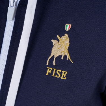 Felpa con cappuccio da donna Equestro x FISE Blazer marine Blu marino