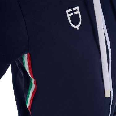 Felpa con cappuccio da donna Equestro x FISE Blazer marine Blu marino