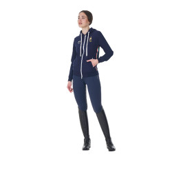 Felpa con cappuccio da donna Equestro x FISE Blazer marine Blu marino