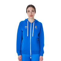 Felpa con cappuccio da donna Equestro x FISE Blu di Savoia