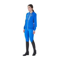 Felpa con cappuccio da donna Equestro x FISE Blu di Savoia