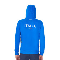 Felpa con cappuccio da uomo Equestro x FISE Blu di Savoia