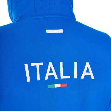 Felpa con cappuccio da uomo Equestro x FISE Blu di Savoia