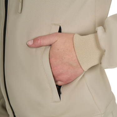 Felpa da donna Equestro crop top con cappuccio Tan Oxford Rosa