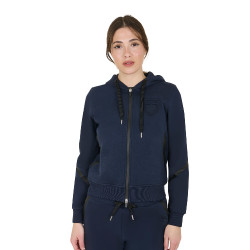 Felpa da donna Equestro Institutional con zip frontale Blazer marine Blu marino