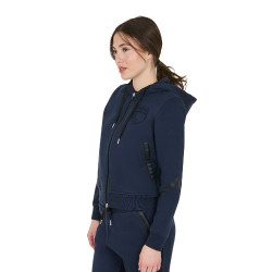 Felpa da donna Equestro Institutional con zip frontale Blazer marine Blu marino