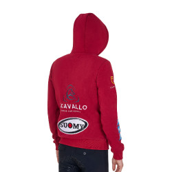 Felpa da uomo Equestro con cappuccio multi-logo Scooter Beige