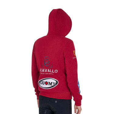 Felpa da uomo Equestro con cappuccio multi-logo Scooter Beige