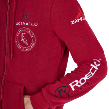 Felpa da uomo Equestro con cappuccio multi-logo Scooter Beige