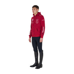 Felpa da uomo Equestro con cappuccio multi-logo Scooter Beige