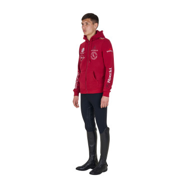 Felpa da uomo Equestro con cappuccio multi-logo Scooter Beige