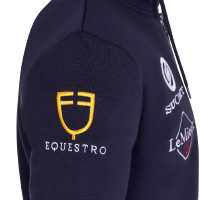 Felpa da uomo Equestro con cappuccio multi-logo Asfalto Grigio