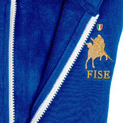 Felpa in pile da donna Equestro x FISE Blu di Savoia
