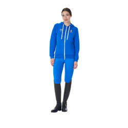 Felpa in pile da donna Equestro x FISE Blu di Savoia