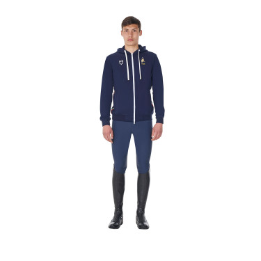 Felpa in pile da uomo Equestro x FISE Blazer marine Blu marino