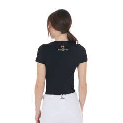 T-shirt donna Equestro taglio slim stampato Moonlight maniche corte Nero T-shirt donna Equestro taglio slim stampato Moonlight maniche corte Nero