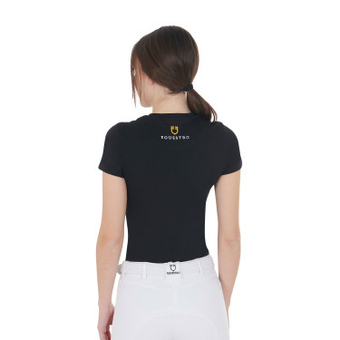 T-shirt donna Equestro taglio slim stampato Moonlight maniche corte Nero T-shirt donna Equestro taglio slim stampato Moonlight maniche corte Nero