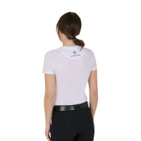 T-shirt donna Equestro Wild Flower in cotone a maniche corte Bianco T-shirt donna Equestro Wild Flower in cotone a maniche corte Bianco