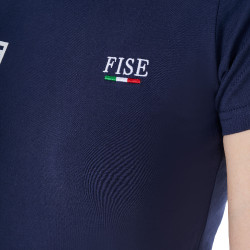 T-shirt da donna Equestro x FISE vestibilità slim maniche corte Blazer marine Blu marino