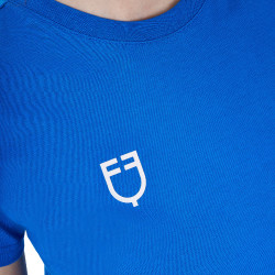 T-shirt da donna Equestro x FISE vestibilità slim maniche corte Blu di Savoia
