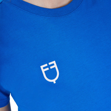 T-shirt da donna Equestro x FISE vestibilità slim maniche corte Blu di Savoia