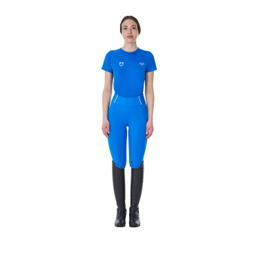 T-shirt da donna Equestro x FISE vestibilità slim maniche corte Blu di Savoia