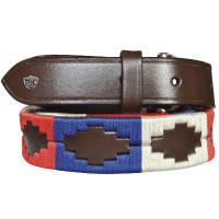 Cintura Flags & Cup Chukka Marrone / blu / rosso Cintura Flags & Cup Chukka Marrone / blu / rosso