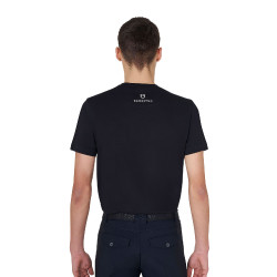 T-shirt uomo Equestro Horse Club in cotone a maniche corte Nero