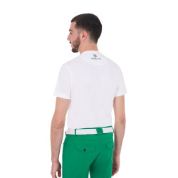 T-shirt uomo Equestro Horse Club in cotone a maniche corte Bianco T-shirt uomo Equestro Horse Club in cotone a maniche corte Bianco
