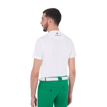 T-shirt uomo Equestro Horse Club in cotone a maniche corte Bianco T-shirt uomo Equestro Horse Club in cotone a maniche corte Bianco