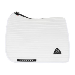 Sotto sella da dressage Acavallo Sublime in pelle scamosciata a bande Bianco Sotto sella da dressage Acavallo Sublime in pelle scamosciata a bande Bianco