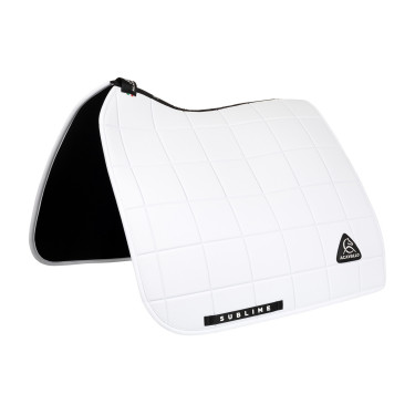 Sottosella da dressage Acavallo Sublime in tessuto tecnico a quadri Bianco