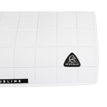 Sottosella da dressage Acavallo Sublime in tessuto tecnico a quadri Bianco