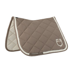 Sottosella da dressage Equestro con cordoncino intrecciato Noce / bianco antico Marrone