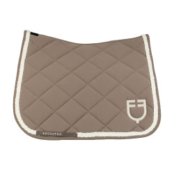Sottosella da dressage Equestro con cordoncino intrecciato Noce / bianco antico Marrone